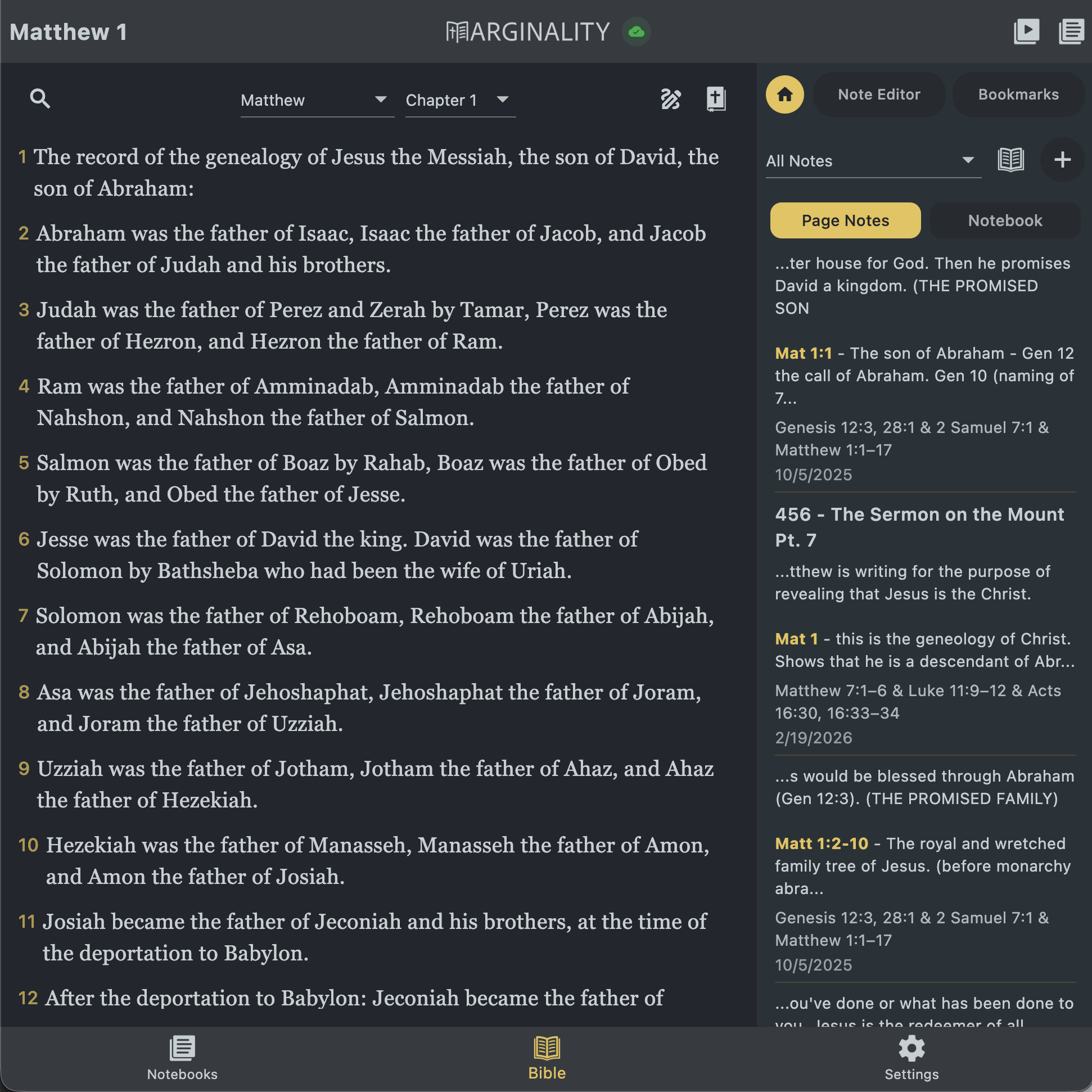 Marginality dark app preview