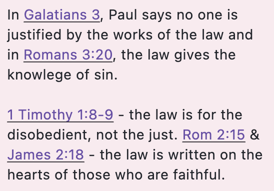 Inline scripture buttons inside a note
